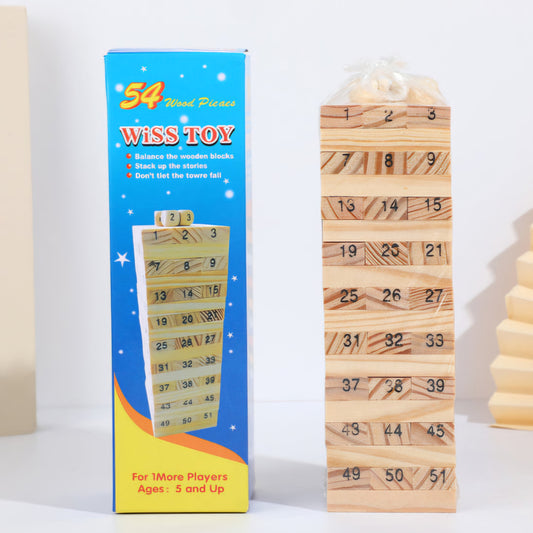 54 Amilton Bradley Game with 54 wood blocks