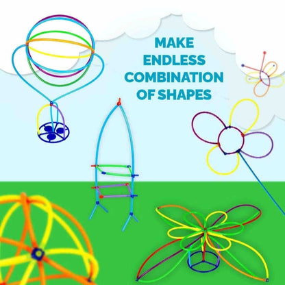 Ratnas senior Straw construction kit to enhance creative mind,visual learning & motor skills