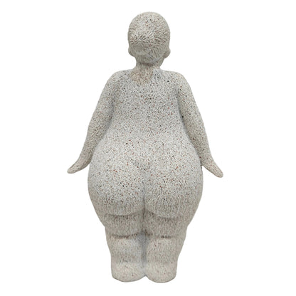 Polystone figure "Cute chubby", white sand Statue Showpiece Figurine
