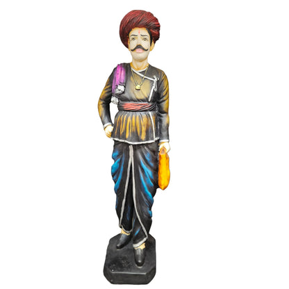 Rajasthani Traditional Man Polyresin Statue Showpiece Figurine for gifting & home Decor