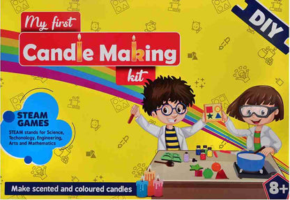 My First Candle Making Kit," designed for children aged 8 and above. Foster creativity and hands-on learning with this DIY candle making experience.
