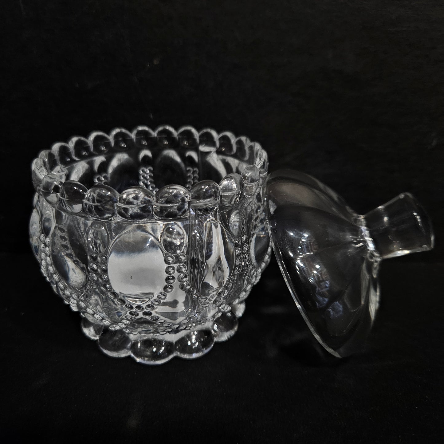 Glass Clear Transparent Sugar Bowl with Lid crystal jar