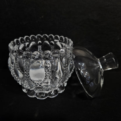 Glass Clear Transparent Sugar Bowl with Lid crystal jar