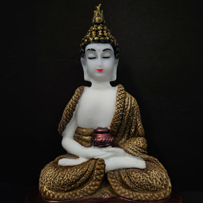 Polyresin Sitting Buddha Idol Handcrafted Statue Showpiece for HomeDecor,Living Room Decoration Gift Items