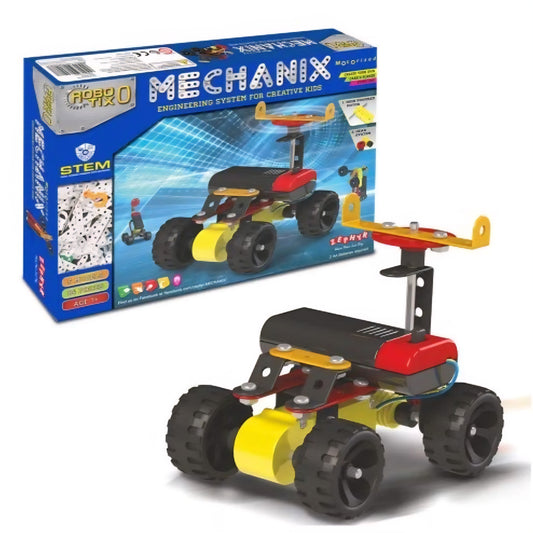 Mechanix Robotix-0 with High Powered Motor and Gear System, STEM/STEAM Educational Toy, Building and Construction Set for Boys and Girls Age 8+ - 5 Models, 106 Pieces