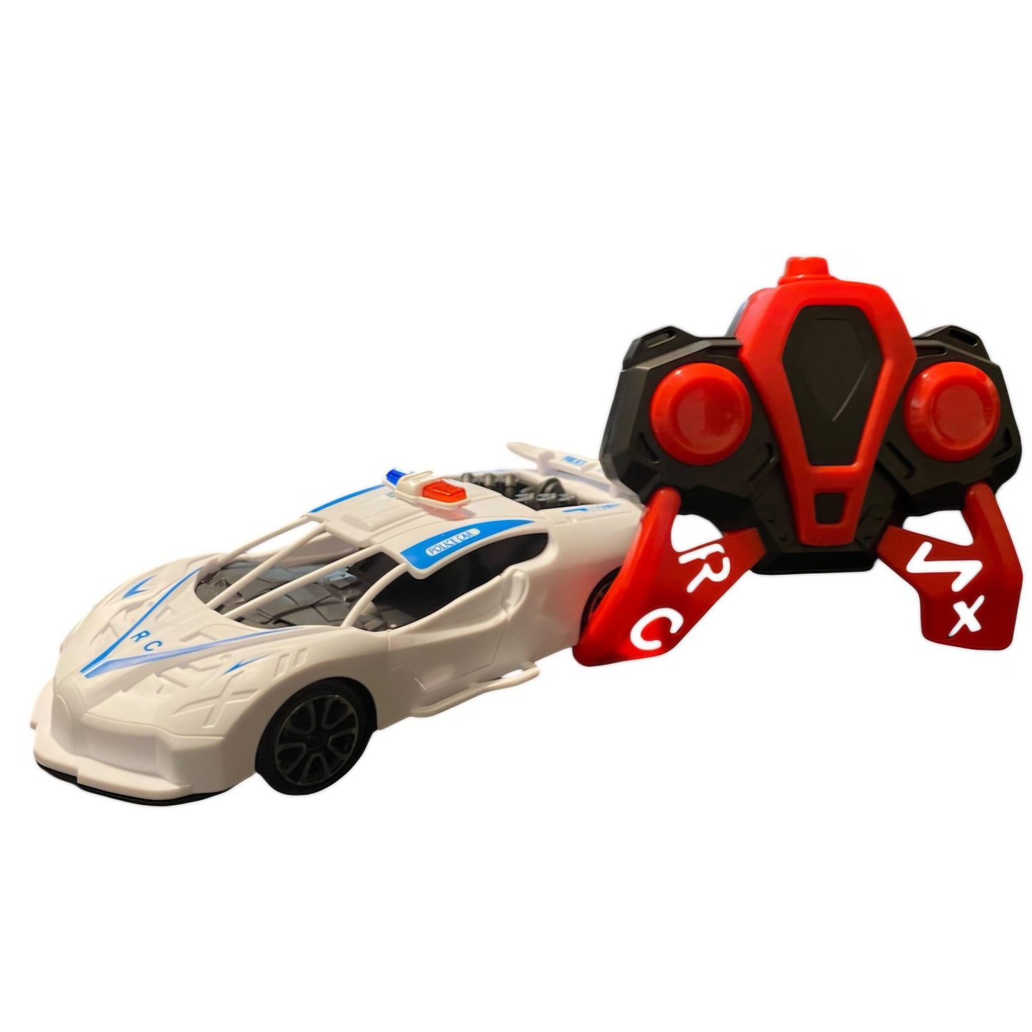 Remote Control Police Car Toy for Kids | 1:18 Scale RC City Police Car with Triple Opening Doors | Forward/Reverse & Left/Right Control | Toy Car for Boys & Girls Age 3+
