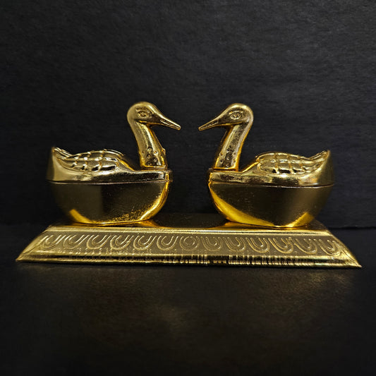 Metal Duck Design Kumkum and Haldi Box for Return gift purpose