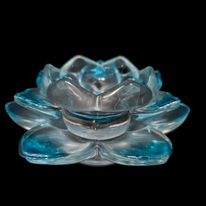 Crystal Glass Lotus Candle Holders Home Decor Items Feng Shui Items for Home