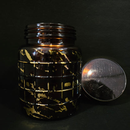 Shelly glassware Alfa glass jar with attractive designer Storage container jar with Lid