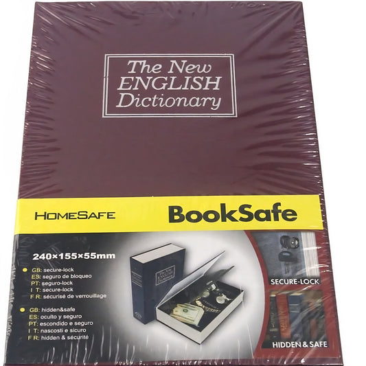 Dictionary Hidden Book Safe with Key Lock Large Size Red