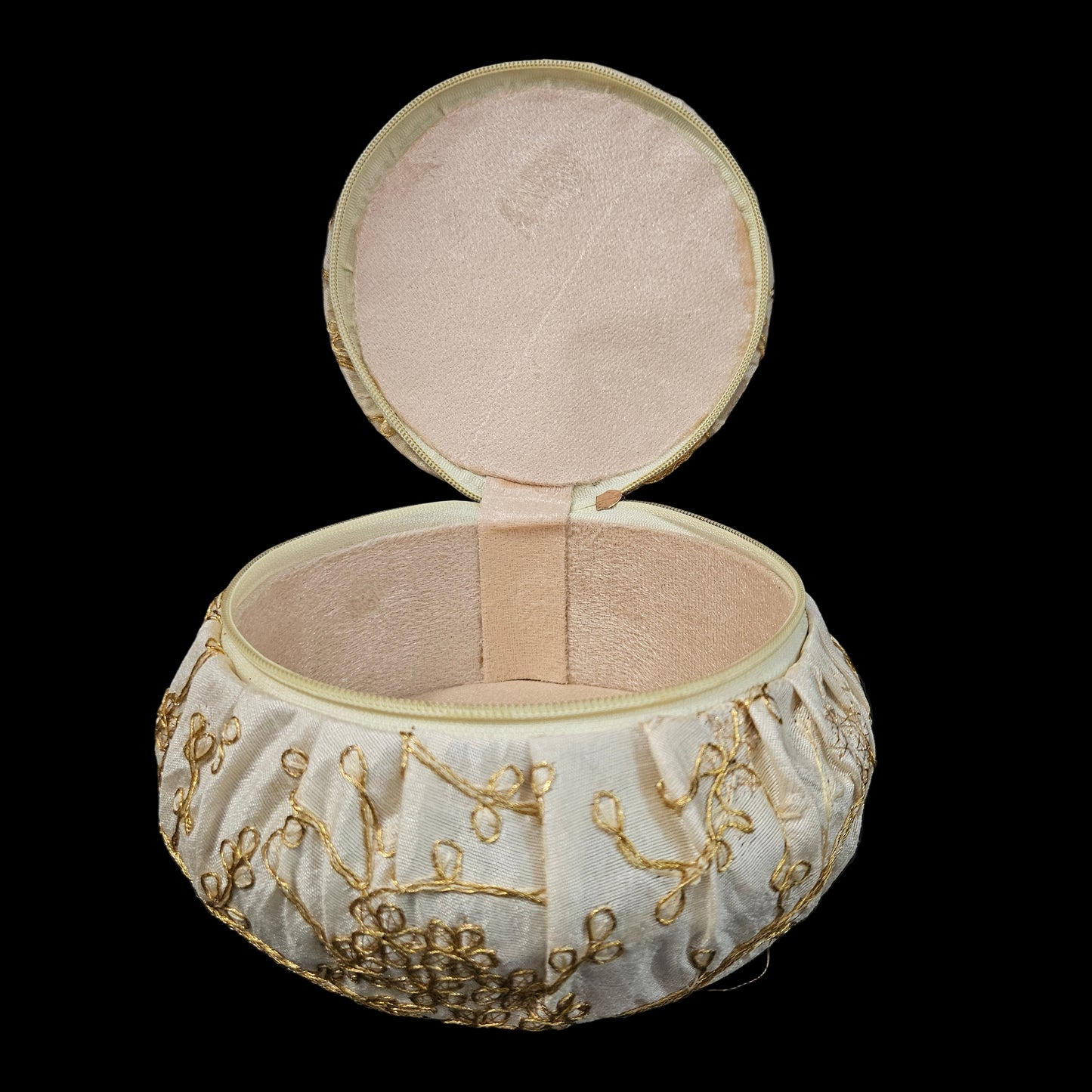 Classy embroidery Designer Zipper jewellery & bangle multipurpose usage storage box