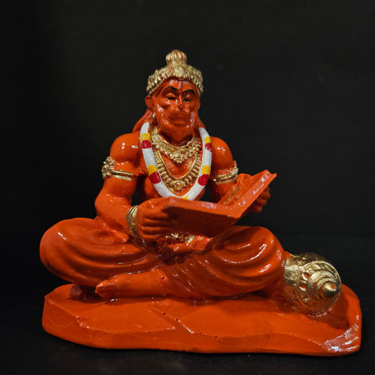Hanuman with Gada Sitting Lord Bajrangbali Idol for Home Decor Statue Gift