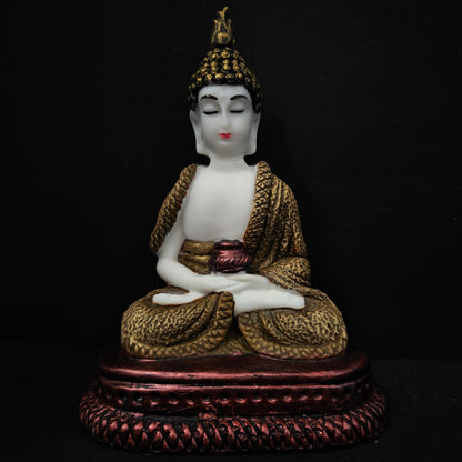 Polyresin Sitting Buddha Idol Handcrafted Statue Showpiece for HomeDecor,Living Room Decoration Gift Items