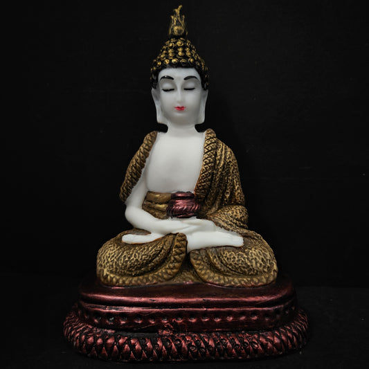 Polyresin Sitting Buddha Idol Handcrafted Statue Showpiece for HomeDecor,Living Room Decoration Gift Items