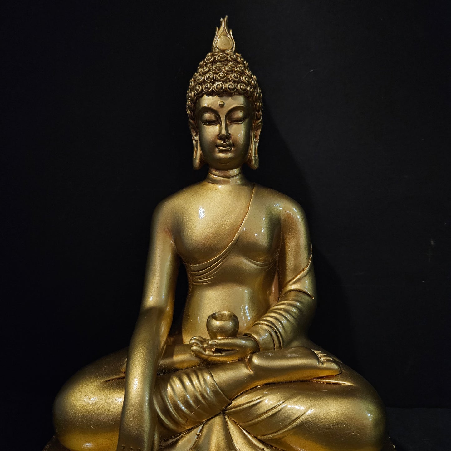 Golden Buddha Resin Head Statue,Showpiece Figurine for home&Temples