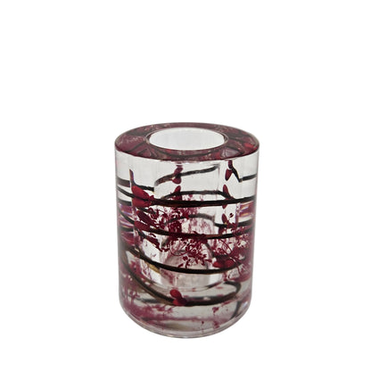 Acrylic Big Red cylindrical Paper Weight with Temperature Display, Desk Organiser, Gift, Return Gift