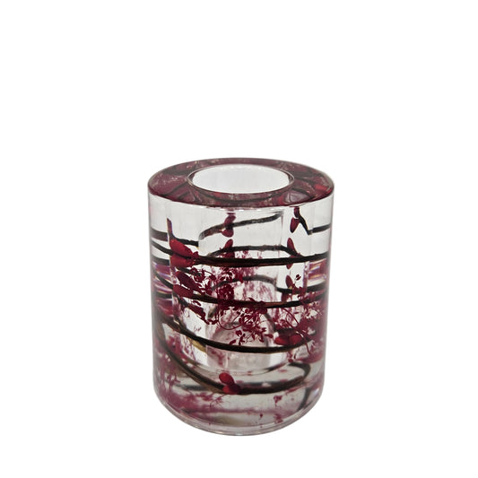 Acrylic Big Red cylindrical Paper Weight with Temperature Display, Desk Organiser, Gift, Return Gift