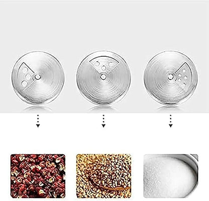 Spice Jar Stainless Steel & Glass with Holder Stand Set of 4 for Oregano,Chilli Flakes, Sugar, Seasoning Sprinkler,Air Tight Container,Dining Table Masala Box