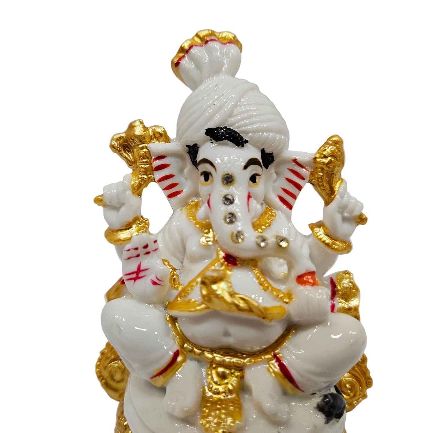 Lord Ganesh Idol | Ganesha Murti | Ganpati Statue for Car Dashboard | Mandir Pooja Murti | Temple Puja | Home Decor | Office Table Showpiece