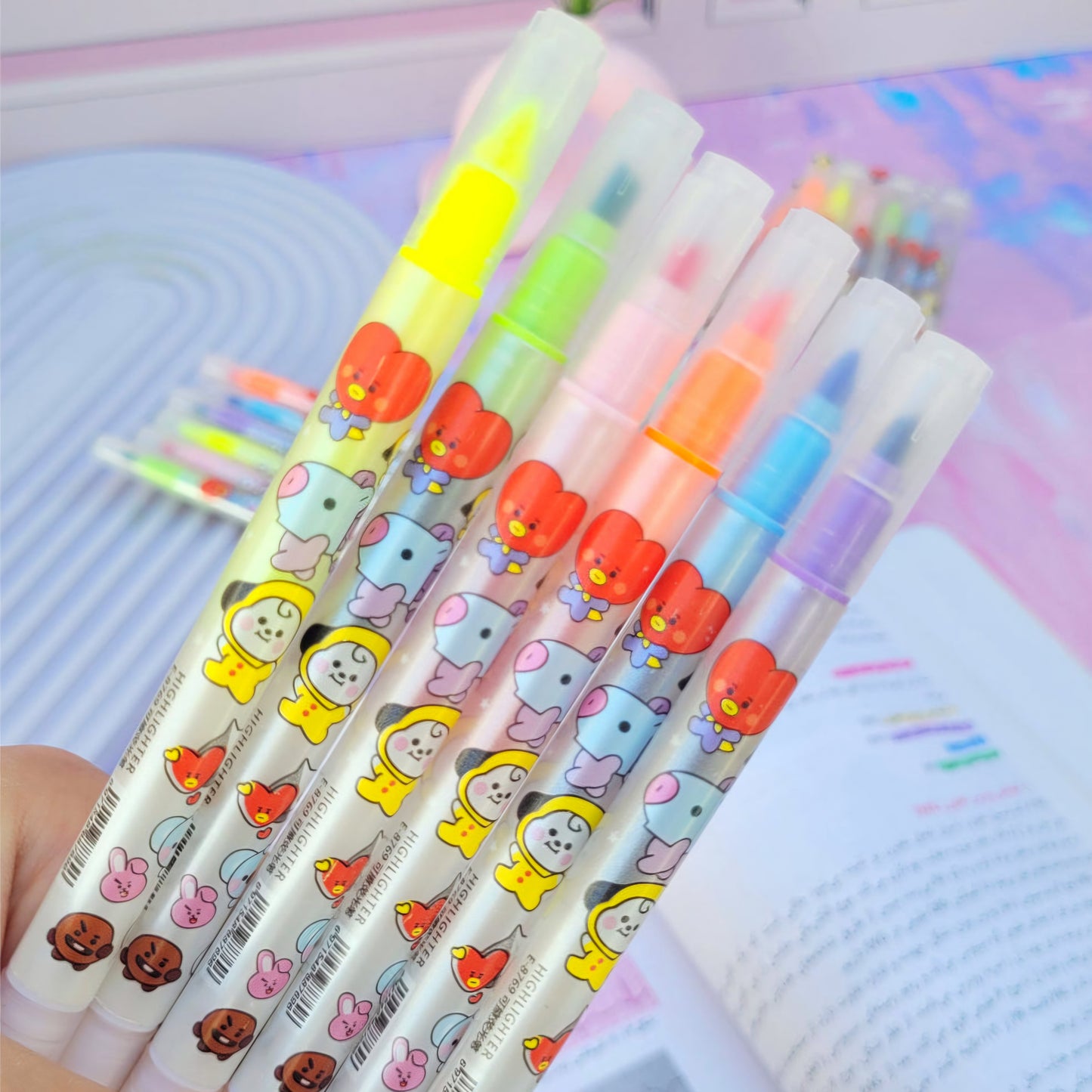 Fluorescent pen highlighter water colors set for kids