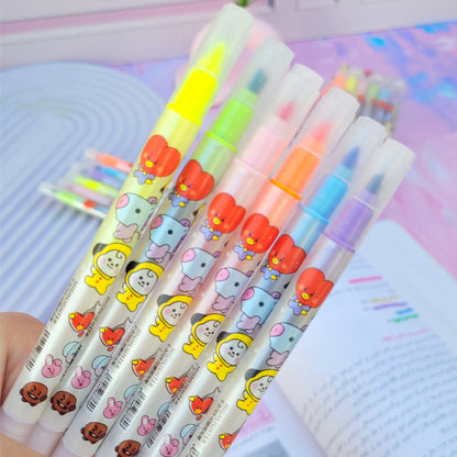 Fluorescent pen highlighter water colors set for kids