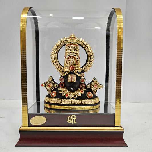 Lord Venkateswara tirupati Balaji 24 carat Gold Plated Cabin Idol for Pooja Room & Home Decor