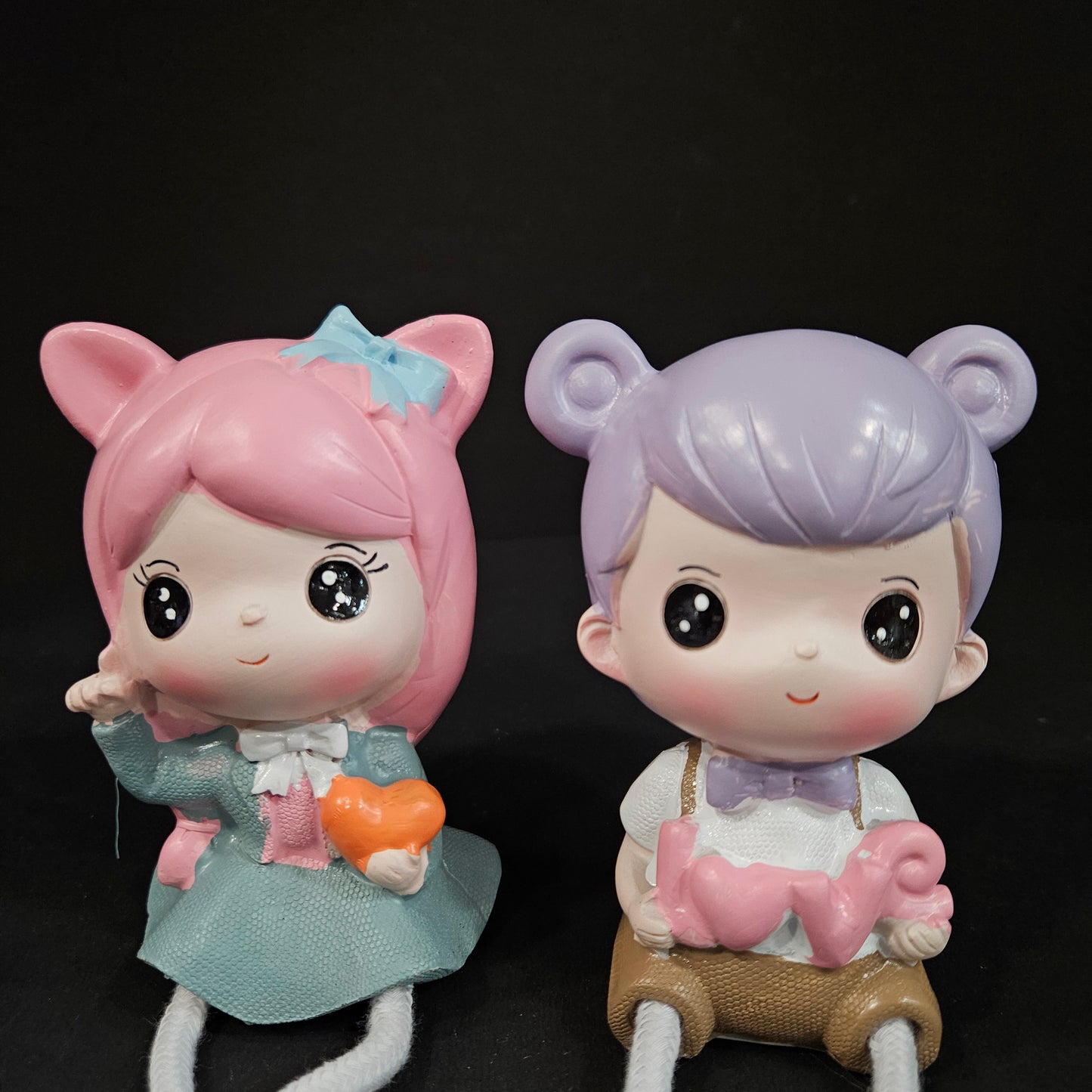 Cartoon Resin Outseam 2pieces set Hanging Feet Doll Home Wall Decoration