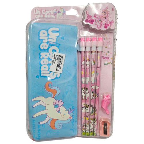 Unicorn themed stationary kit set with pouch perfect for kids return gifting