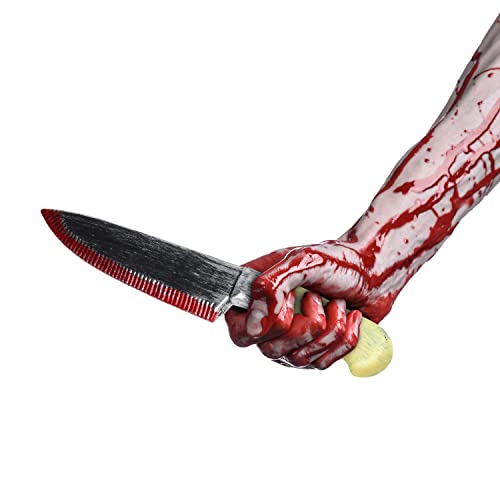 Halloween Butcher Fake Knife, Plastic Blood Butcher Horror Toy Knife, Prank Halloween Knife Prop