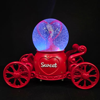 Snow Globe Music Box for Girls, Snow Globes for Girls Color Changing Lights Snowglobe Musical Box for Women Kids Mom Daughter Birthday Christmas Mother's Day Valentine Gifts
