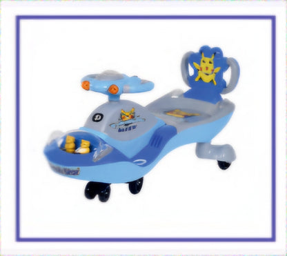 Dash star pikachu dx twist car safety backrest,fancy music & Lighting in steering and body both & heavy duty Wheels