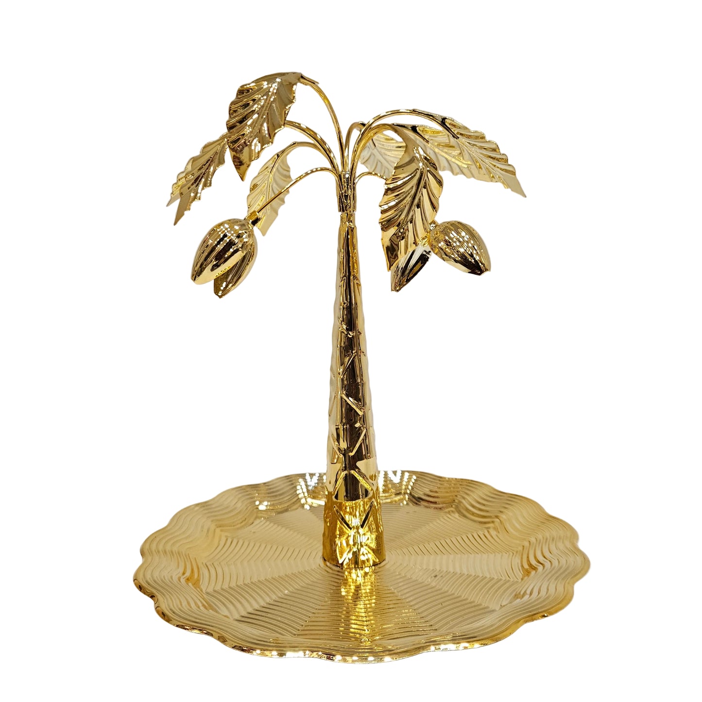 Metal Ring Dish Holder for Jewelry, Coconut Tree Jewelry Dish Ring Holder, Trinket Dish Jewelry Organizer