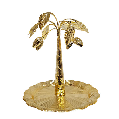 Metal Ring Dish Holder for Jewelry, Coconut Tree Jewelry Dish Ring Holder, Trinket Dish Jewelry Organizer
