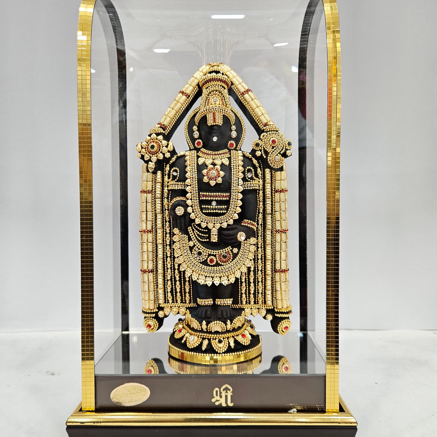 Lord Venkateswara tirupati Balaji 24 carat Gold Plated Cabin Idol for Pooja Room & Home Decor