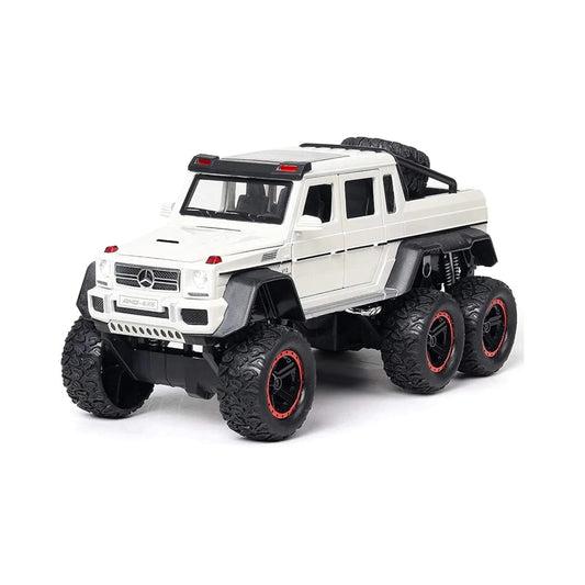 Big Mercedes AMG G63 6X6 Toy Car Metal Pull Back Diecast Car with Openable Door and Sound Light, Gifts Toys for Kids