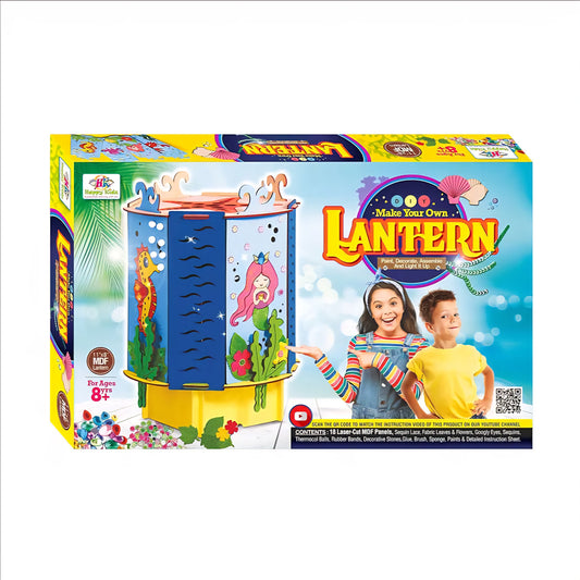 Make Your Own Lantern, DIY Activity, Creative Toy, Art & Craft kit, Painting Toy, Table Lamp, Room Decor, Birthday Gift for Boys and Girls of Age Group 8, 9, 10, 11 Above