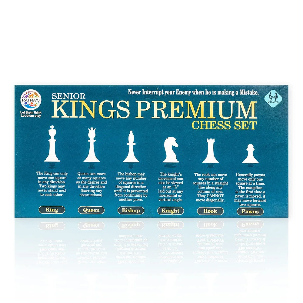 Ratna's Senior Game Kings Premium Chess Set for Kids with Logical and Strong Mind to Enhance Their Logical Thinking and Concentration