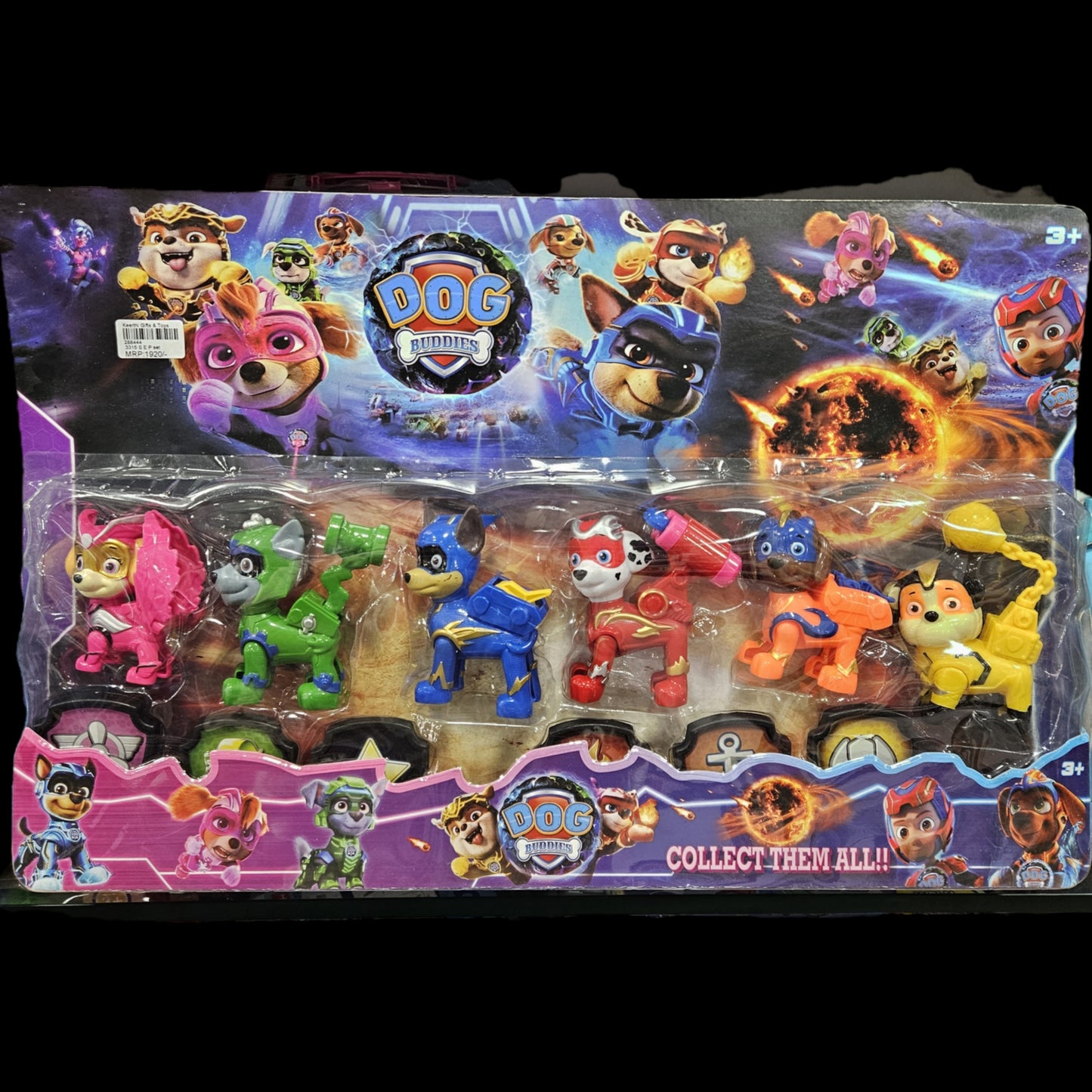 Dog Buddies super hero 6pcs set Action Figure toys