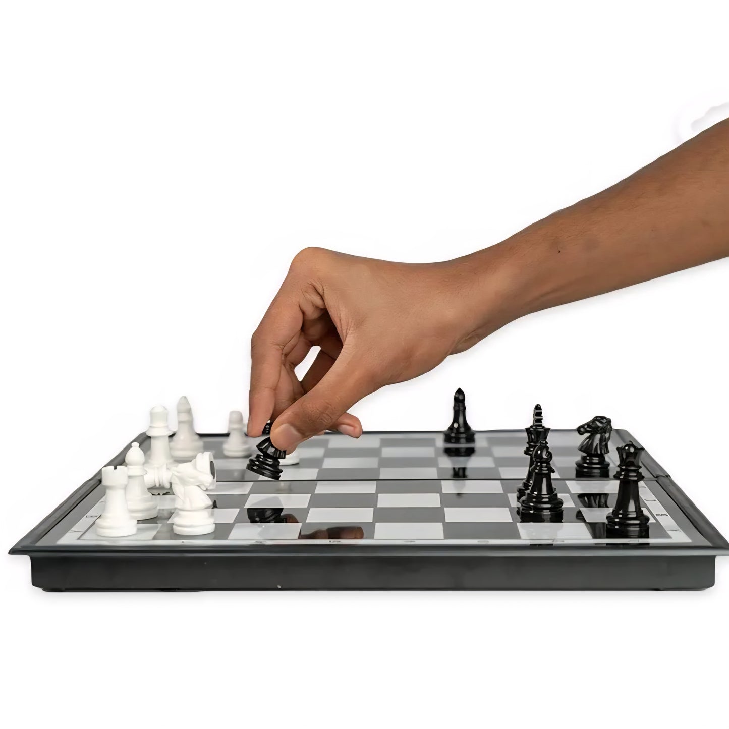 RATNA'S Black & White Magnetic Chess Set for All Ages