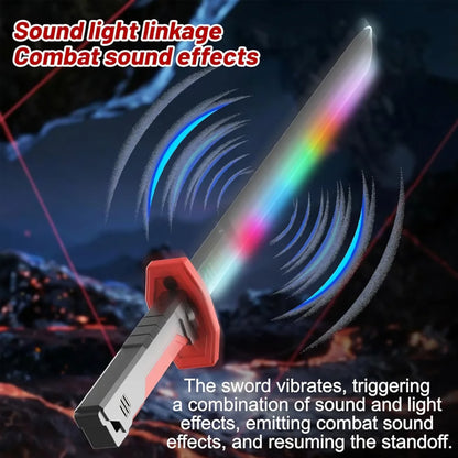 Sword with Smoke & Spark Effects, 7-Color Light Blade with Sound FX, Anime-Inspired Cosplay Katana for Roleplay, Halloween, Parties, Collectors, and Display