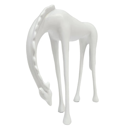 Decorative Showpiece "Giraffe" Figurine for the interior, stylish tabletop figurine (white)