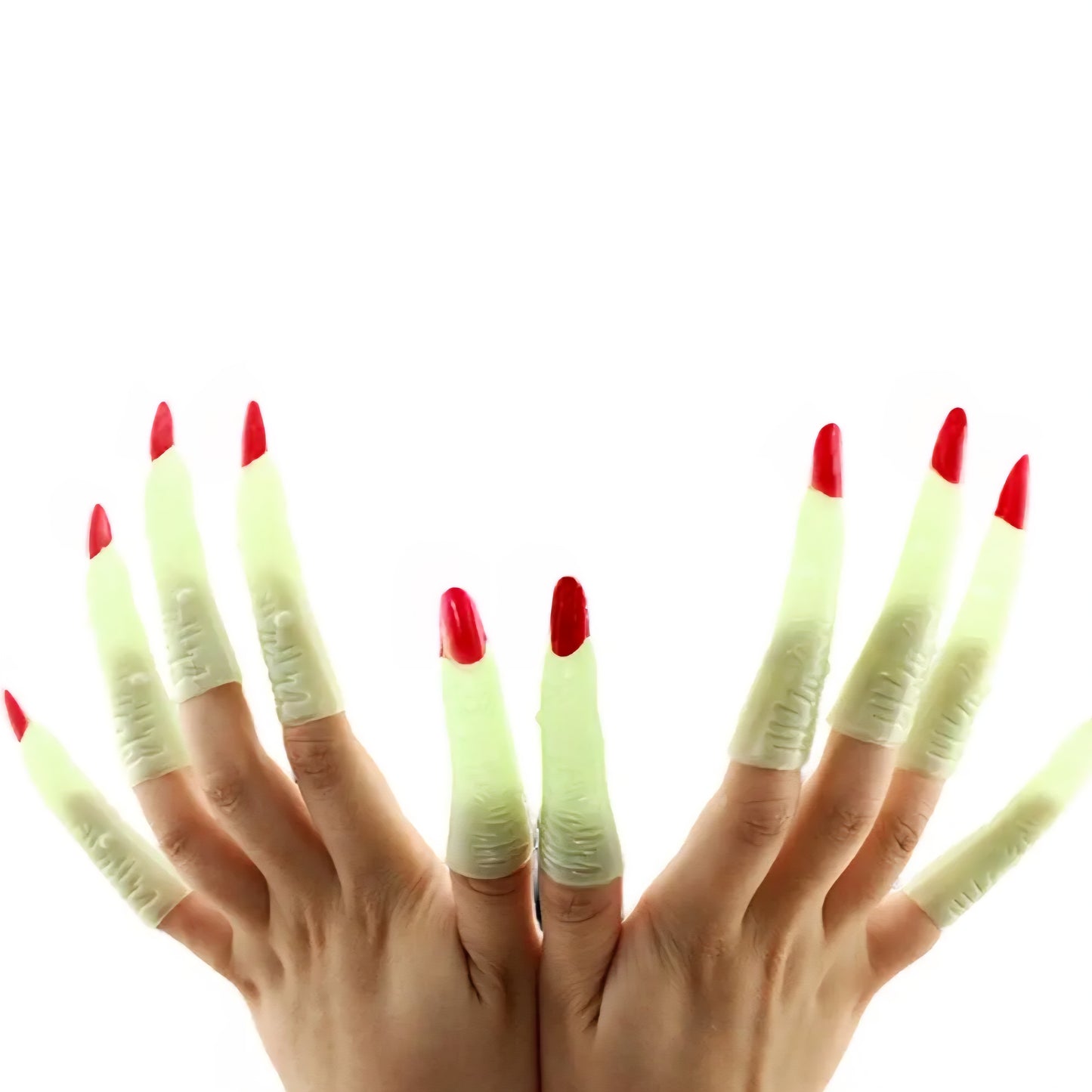 Generic Halloween Witch Fingers, Scary Noctilucent Witch Fingers Set, Creepy Halloween Party Costume Accessories, Decorative Props