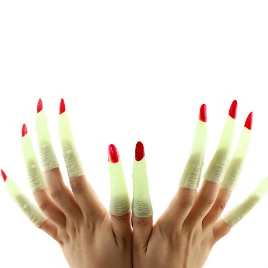 Generic Halloween Witch Fingers, Scary Noctilucent Witch Fingers Set, Creepy Halloween Party Costume Accessories, Decorative Props