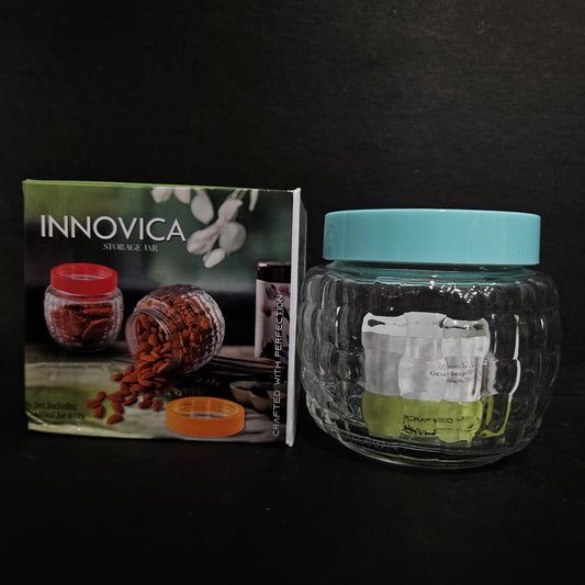 Innovica Storage glass jar crafted with perfection contain lid for Return gifts
