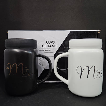 Mr & Mrs Ceramic Cups 2pcs cups set