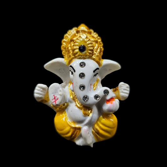 Lord Ganesh Idol Car Dashboard Idol, Desk, Office Table | Beautiful Ganpati Car Dashboard Idol Figurine Showpiece Sculpture