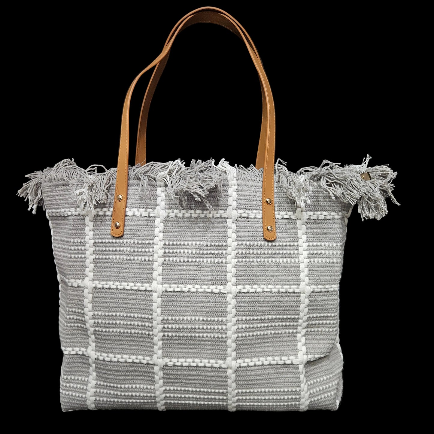 Tote Bag for Women Cute Canvas Shoulder Bag Summer Vibe Beach Bag Casual Handbag Bohemian Hobo Bag with Tassels