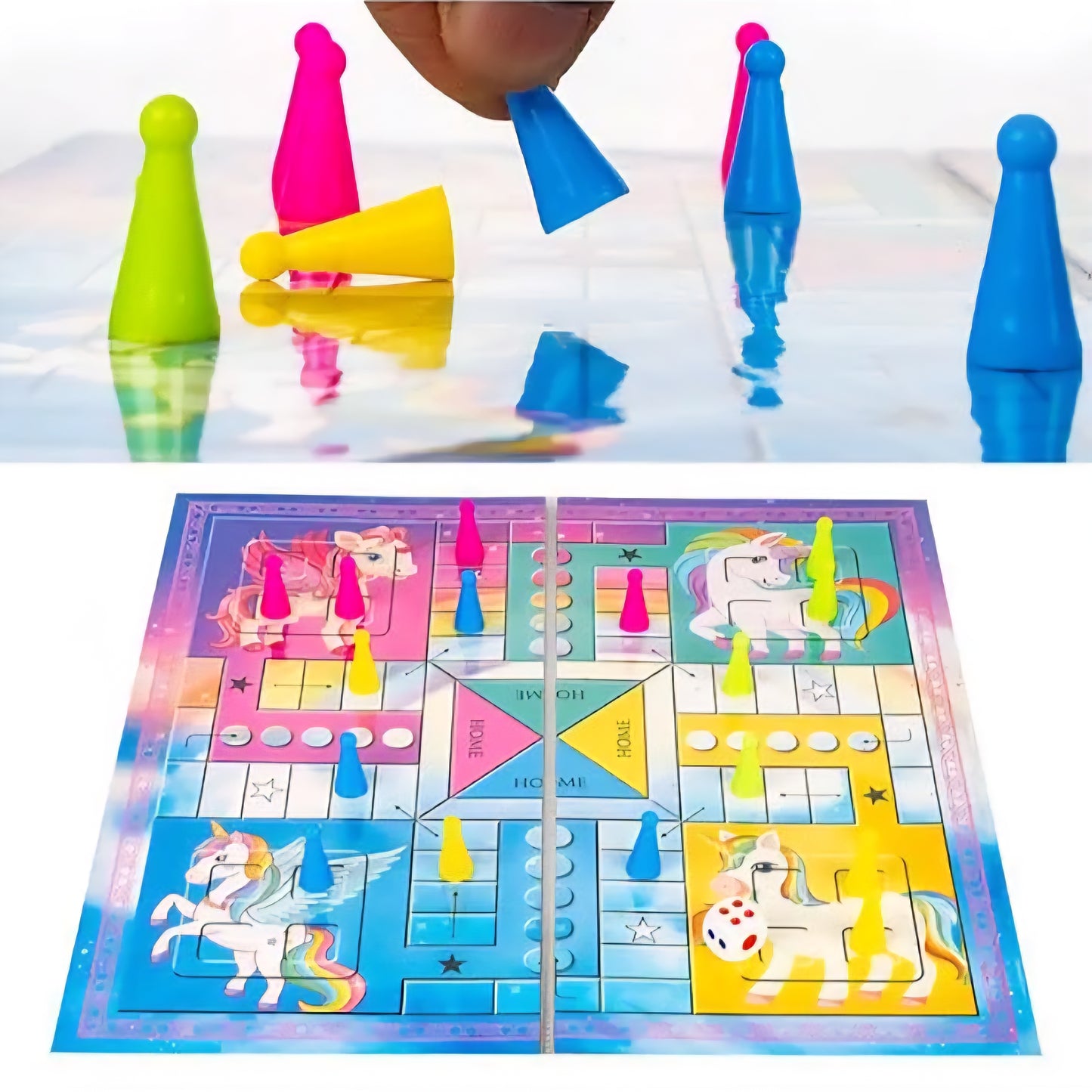 Classic Ludo with Snakes and Ladders Classic Board Game Family Fun and Party Game for Kids/Children