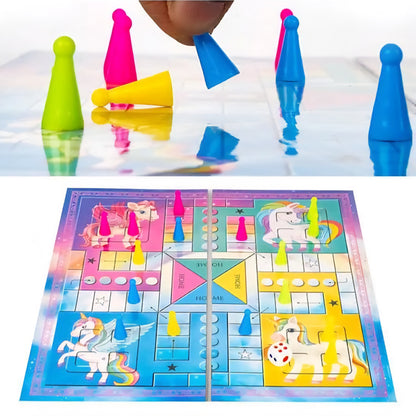 Classic Ludo with Snakes and Ladders Classic Board Game Family Fun and Party Game for Kids/Children