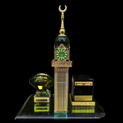 Muslim Model Miniature Makka Clock Tower Car Islamic Building Model Statue 1 Piece Muslim Crafts Model